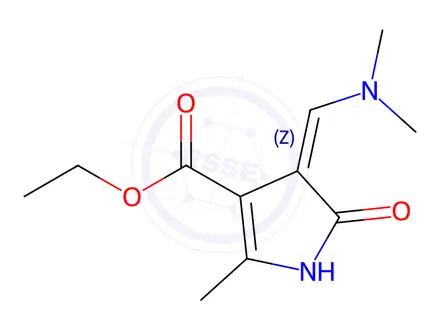 Chemical structure of ETHYL 4-[(DIMETHYLAMINO)METHYLENE]-2-METHYL-5-OXO-4,5-DIHYDRO-1H-PYRROLE-3-CARBOXYLATE