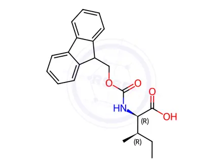 Chemical structure of Fmoc-D-Ile-OH