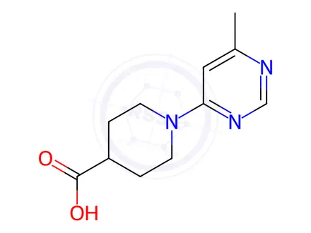Chemical structure of 1-(6-Methylpyrimidin-4-yl)piperidine-4-carboxylic acid