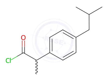 Chemical structure of 2-(p-isobutylphenyl)propionyl chloride