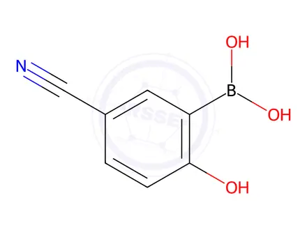 Chemical structure of 5-Cyano-2-hydroxyphenylboronic Acid