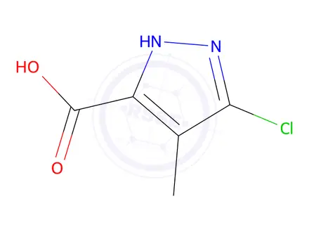 Chemical structure of 3-Chloro-4-methyl-1H-pyrazole-5-carboxylic acid