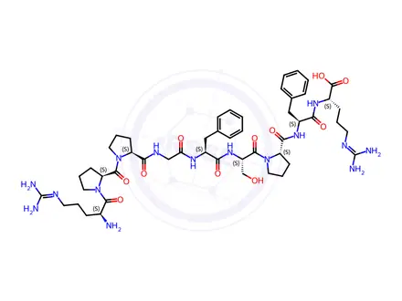 Chemical structure of Bradykinin