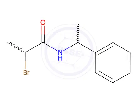 Chemical structure of 2-Bromo-N-(1-phenylethyl)propanamide