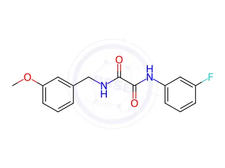 Chemical structure of N1-(3-Fluorophenyl)-N2-(3-methoxybenzyl)oxalamide