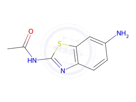 Chemical structure of N-(6-amino-1,3-benzothiazol-2-yl)acetamide