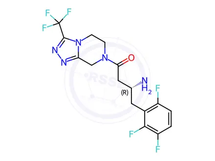 Chemical structure of Sitagliptin Phosphate Impurity 173 Monomer