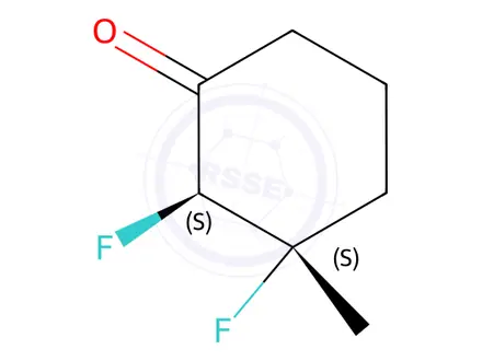 Chemical structure of Cyclohexanone, 2,3-difluoro-3-methyl-, cis-(9CI)