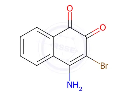 Chemical structure of 1,2-Naphthalenedione,4-amino-3-bromo-