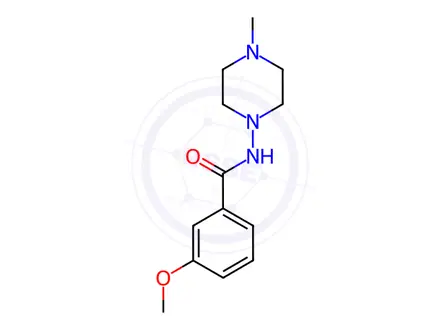 Chemical structure of Benzamide, 3-methoxy-N-(4-methyl-1-piperazinyl)-(9CI)