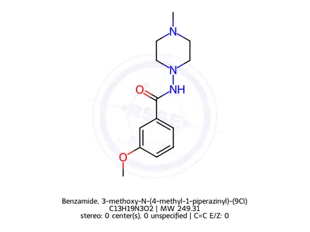 Chemical structure of Benzamide, 3-methoxy-N-(4-methyl-1-piperazinyl)-(9CI)