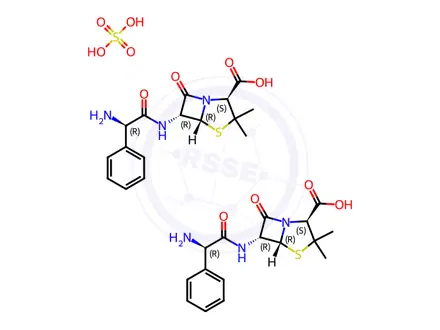 Chemical structure of Ampicillin Sulfate Salt