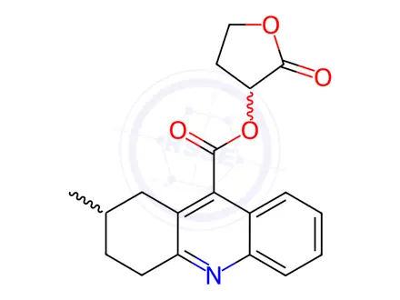 Chemical structure of 2-Oxotetrahydrofuran-3-yl 2-methyl-1,2,3,4-tetrahydroacridine-9-carboxylate