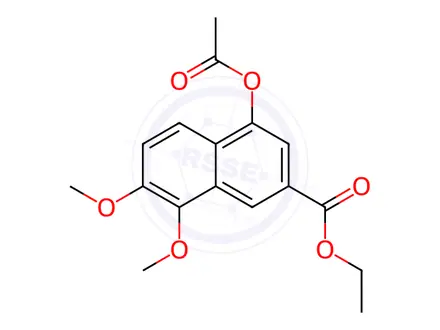 Chemical structure of Ethyl 4-acetoxy-7,8-dimethoxy-2-naphthoate