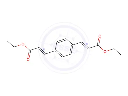 Chemical structure of 1,4-Phenylenediacrylic acid diethyl ester
