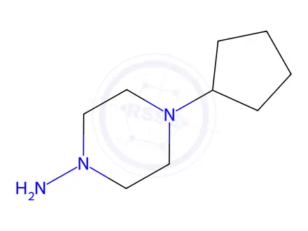 Chemical structure of 4-cyclopentylpiperazin-1-amine