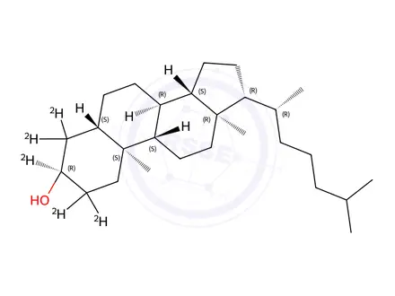 Chemical structure of 5α-Cholestan-3β-ol-2,2,3,4,4-d5