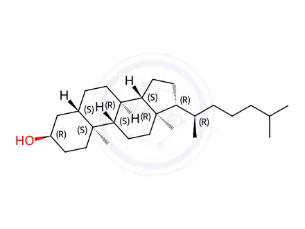 Chemical structure of 5α-Cholestan-3α-ol-2¸2¸3¸4¸4-[d5]