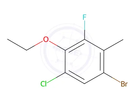 Chemical structure of Benzene, 1-bromo-5-chloro-4-ethoxy-3-fluoro-2-methyl-
