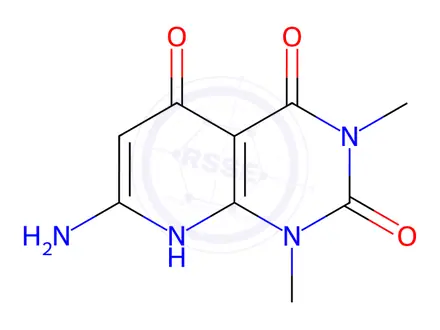 Chemical structure of 7-Amino-1,3-dimethyl-1H,2H,3H,4H,5H,8H-pyrido[2,3-d]pyrimidine-2,4,5-trione