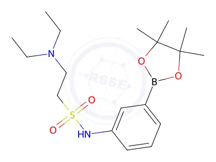 Chemical structure of 2-(Diethylamino)-N-(3-(4,4,5,5-tetramethyl-1,3,2-dioxaborolan-2-yl)phenyl)ethane-1-sulfonamide