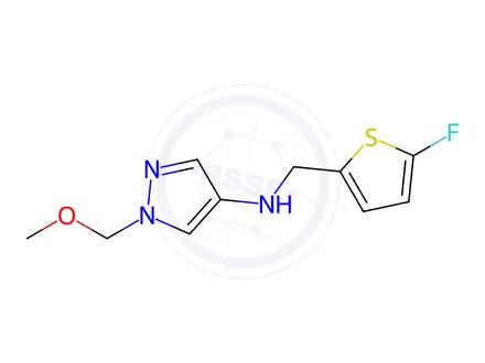 Chemical structure of N-[(5-fluoro-2-thienyl)methyl]-1-(methoxymethyl)-1H-pyrazol-4-amine