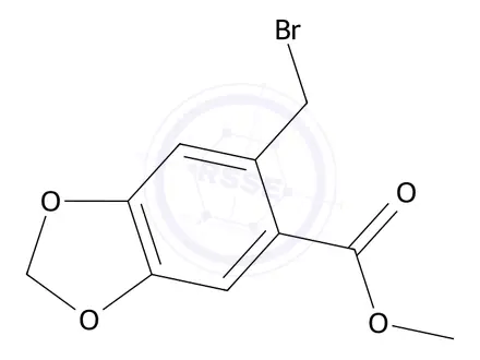 Chemical structure of Methyl 6-(Bromomethyl)-1,3-benzodioxole-5-carboxylate