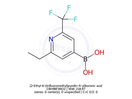Chemical structure of (2-Ethyl-6-(trifluoromethyl)pyridin-4-yl)boronic acid
