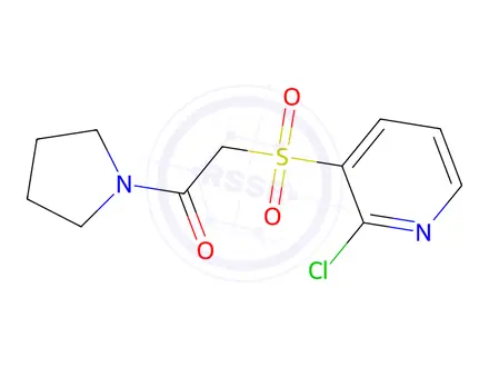 Chemical structure of 2-((2-Chloropyridin-3-yl)sulfonyl)-1-(pyrrolidin-1-yl)ethan-1-one