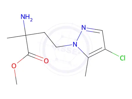 Chemical structure of Methyl 2-amino-4-(4-chloro-5-methyl-1h-pyrazol-1-yl)-2-methylbutanoate
