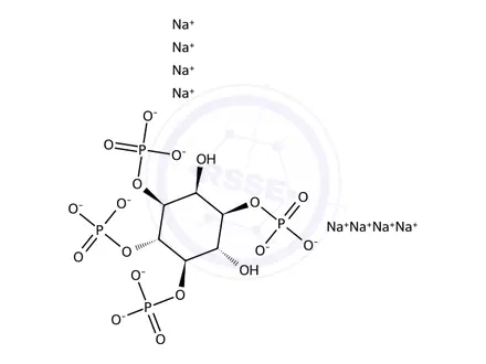 Chemical structure of 1D-MYO-INOSITOL-1,3,4,5-TETRAKISPHOSPHATE, (NA+ SALT)
