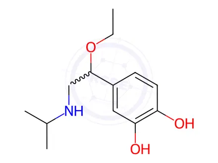 Chemical structure of 4-(1-Ethoxy-2-(isopropylamino)ethyl)benzene-1,2-diol