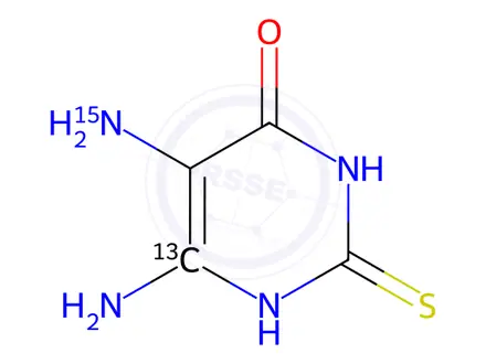 Chemical structure of Methylthiouracil Impurity 16-13C,15N