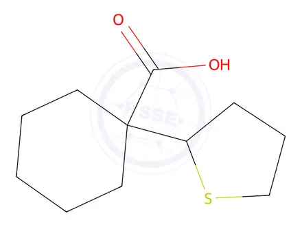 Chemical structure of 1-(Tetrahydrothiophen-2-yl)cyclohexane-1-carboxylic acid
