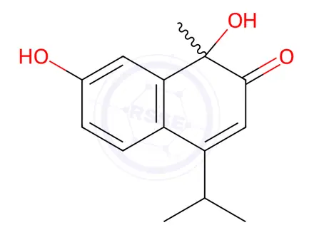 Chemical structure of 1,7-Dihydroxy-1-methyl-4-isopropylnaphthalen-2(1H)-one
