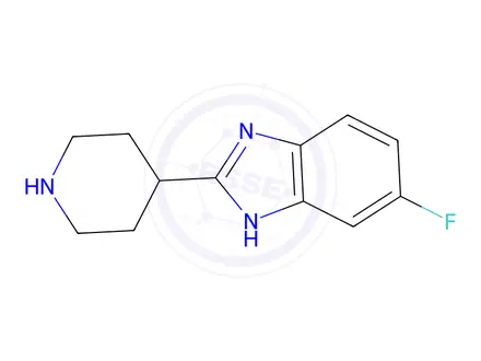Chemical structure of 6-Fluoro-2-(piperidin-4-yl)-1H-benzo[d]imidazole