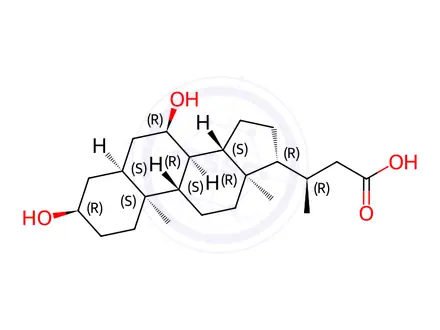 Chemical structure of Obeticholic Acid Impurity 48 (Norchenodeoxycholic acid) (Nor-CDCA)