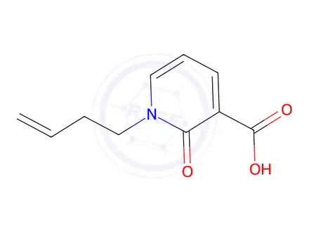 Chemical structure of 1-(But-3-en-1-yl)-2-oxo-1,2-dihydropyridine-3-carboxylic acid