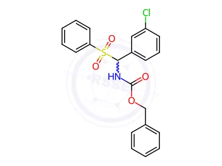 Chemical structure of Benzyl ((3-chlorophenyl)(phenylsulfonyl)methyl)carbamate