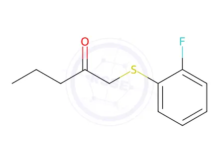 Chemical structure of 1-((2-Fluorophenyl)thio)pentan-2-one