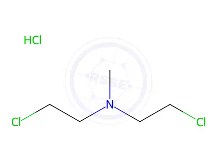 Chemical structure of Bis(2-chloroethyl)methylamine Hydrochloride