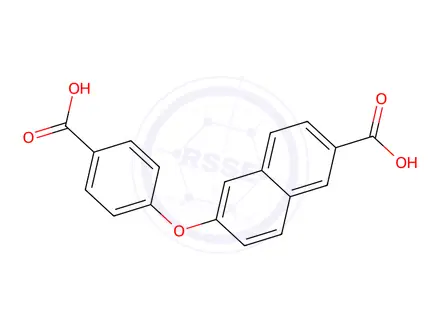 Chemical structure of 2-Naphthalenecarboxylicacid,6-(4-carboxyphenoxy)-