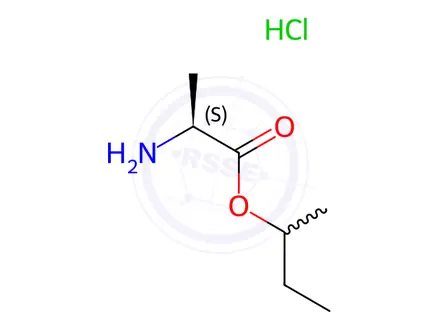 Chemical structure of (2S)-sec-butyl 2-aminopropanoate hydrochloride