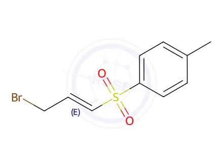 Chemical structure of Benzene, 1-[(3-bromo-1-propenyl)sulfonyl]-4-methyl-, (E)-(9CI)