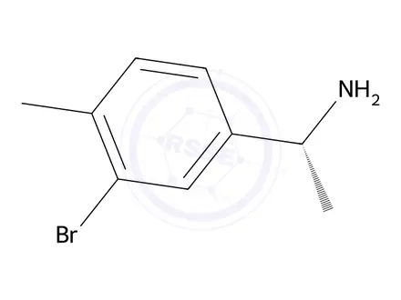 Chemical structure of (R)-1-(3-Bromo-4-methylphenyl)ethan-1-amine