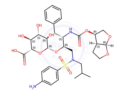 Chemical structure of Darunavir-O-β-D-Glucuronide