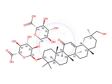 Chemical structure of Glycyrrhizic Acid Impurity 22
