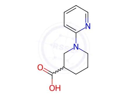 Chemical structure of 1-Pyridin-2-ylpiperidine-3-carboxylic acid