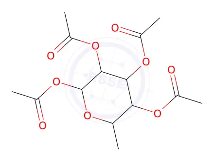 Chemical structure of 6-Methyltetrahydro-2H-pyran-2,3,4,5-tetrayl tetraacetate