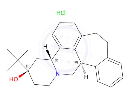 Chemical structure of (+/-)-Butaclamol Hydrochloride